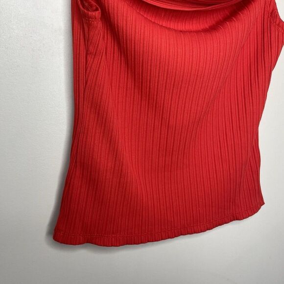 MADEWELL Ribbed Top Women Small Off The Shoulder NEW Red Stretch NR359 - Picture 8 of 11